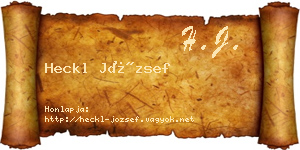 Heckl József névjegykártya